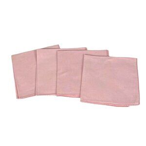 Vintage Set of 4 Pink Linen Cocktail Luncheon Napkins